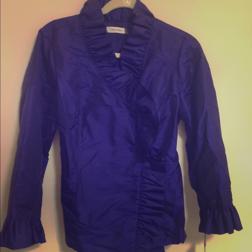Royal blue blouse